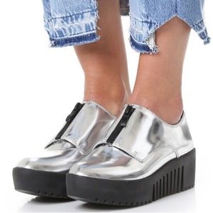 Opening Ceremony Silver Zip Loafer